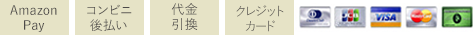 コンビニ後払い、代金引換、クレジットカード、Amazon Pay