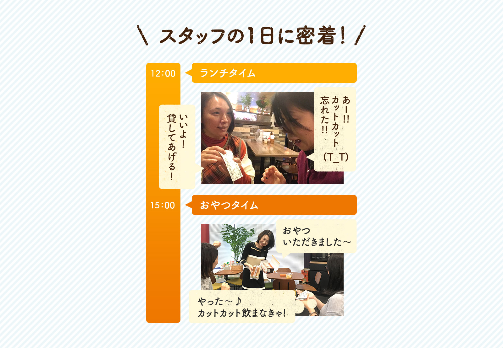 スタッフの1日に密着