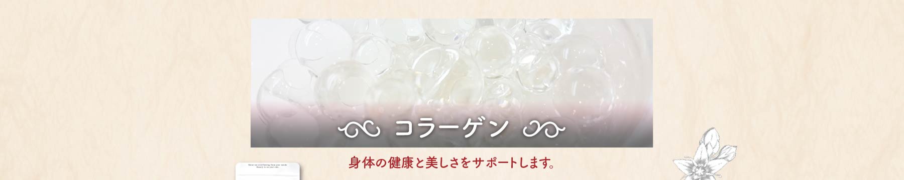 コラーゲン 身体の健康と美しさをサポートします。