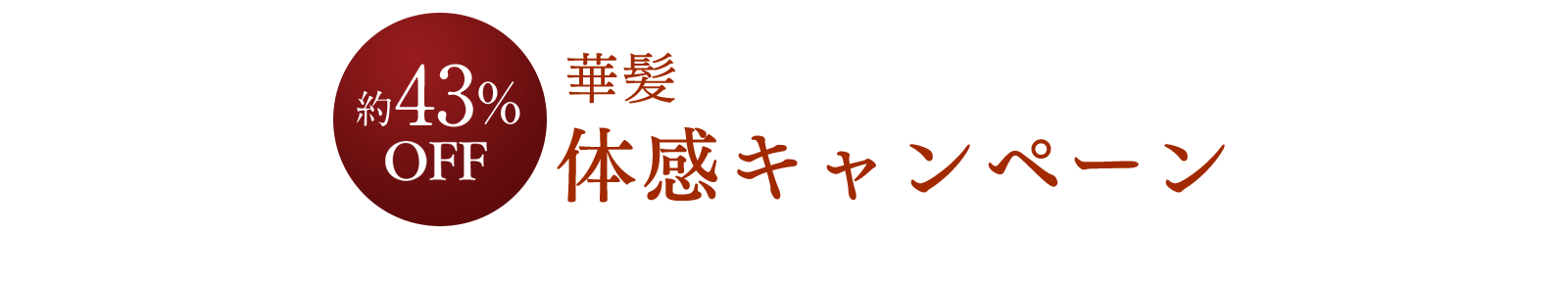 華髪 新発売記念 体感チャレンジコース