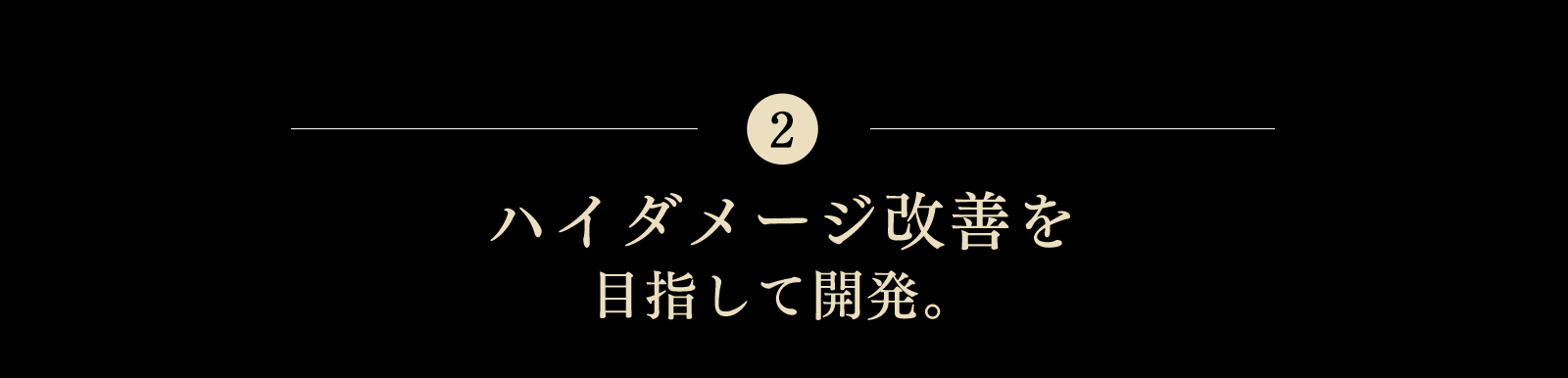 ハイダメージ改善を目指して開発。