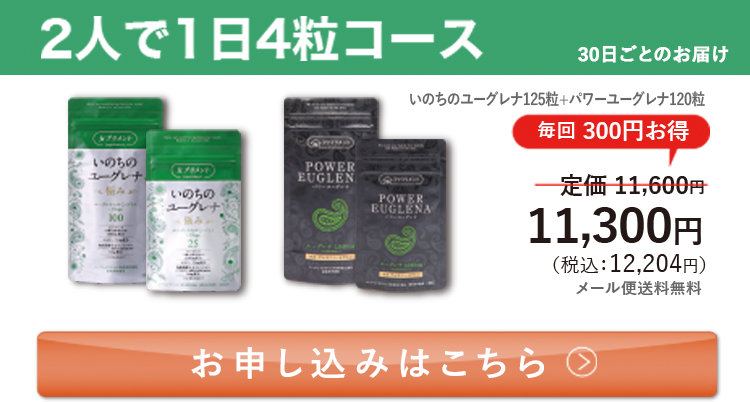 定期ファミリー割セット 2人で1日4粒コース