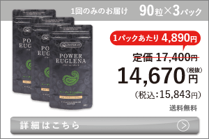 男性向けミドリムシ　パワーユーグレナ 90粒×3パック