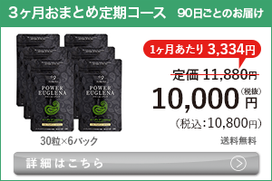 男性向けミドリムシ　パワーユーグレナ 60粒 3ヶ月おまとめ 定期コース