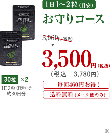 1日1〜2粒お守りコース