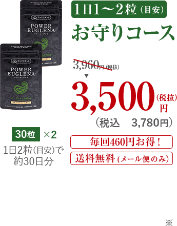 1日1〜2粒お守りコース