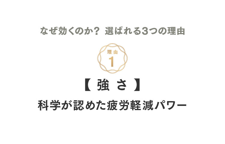【強さ】科学が認めた疲労軽減パワー