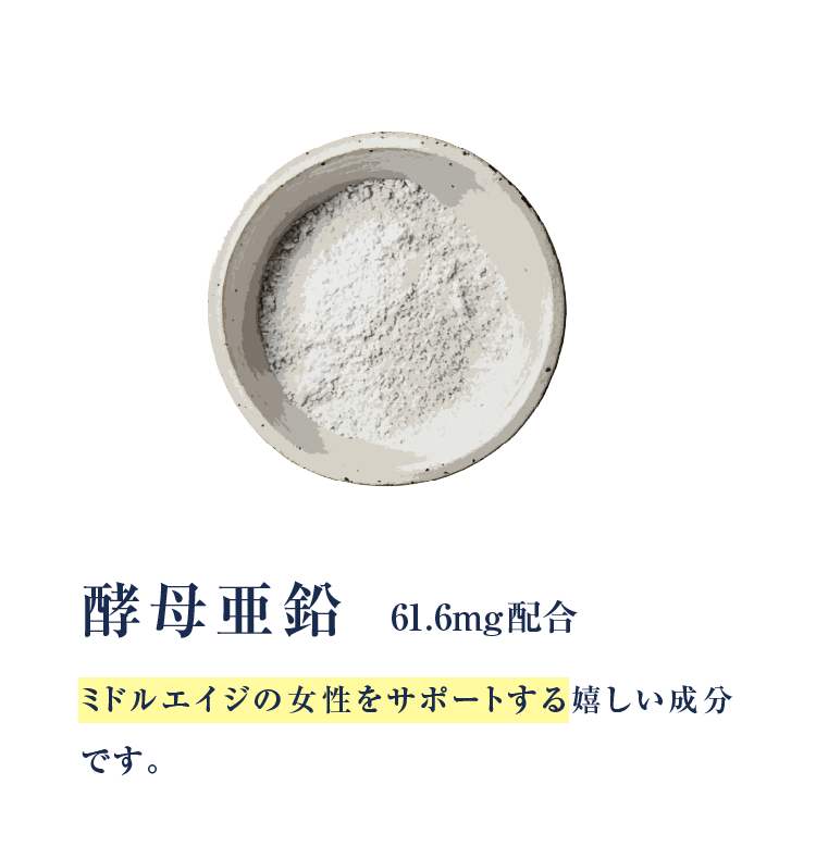 酵母亜鉛 61.6mg配合