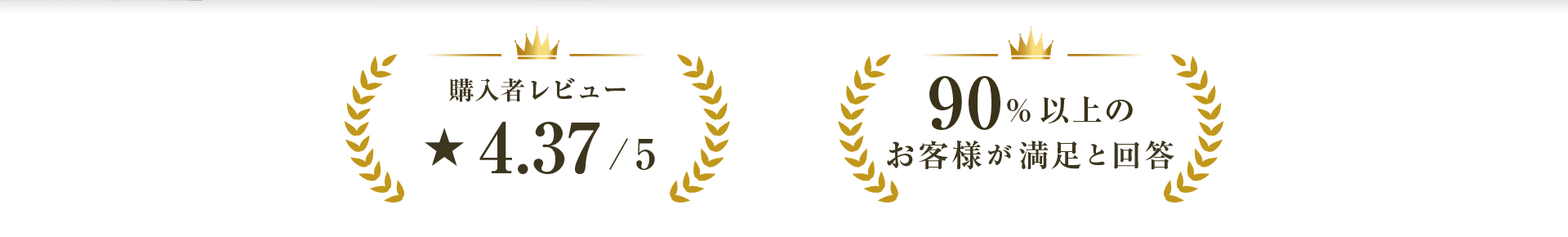 購入者レビュー★4.37 90%以上のお客様が満足と回答