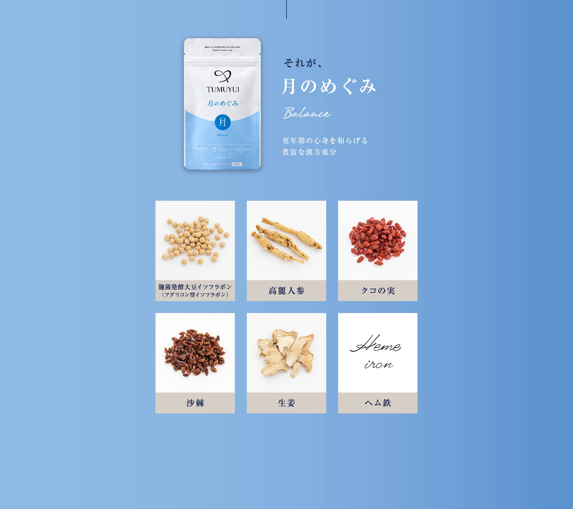 月のめぐみ 更年期の心身を和らげる豊富な漢方成分