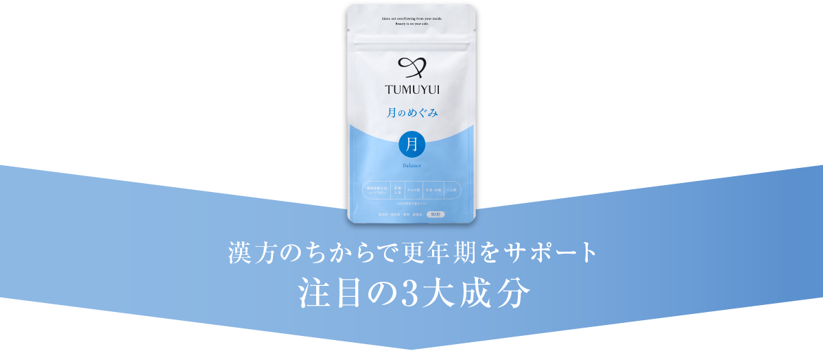 漢方のちからで更年期をサポート 注目の３大成分