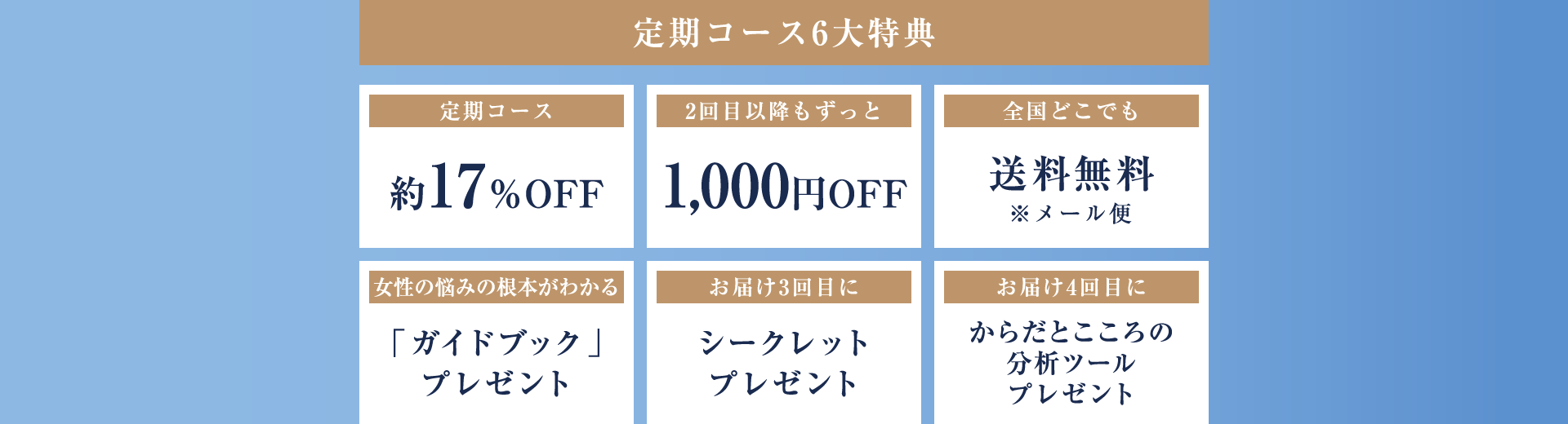 定期コース6大特典