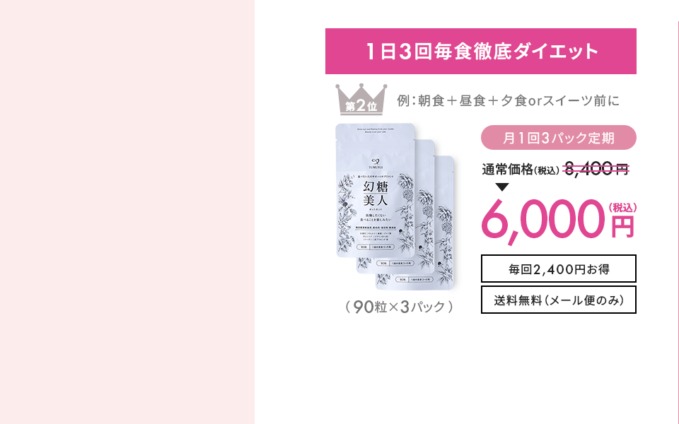 1日3回毎食徹底ダイエット