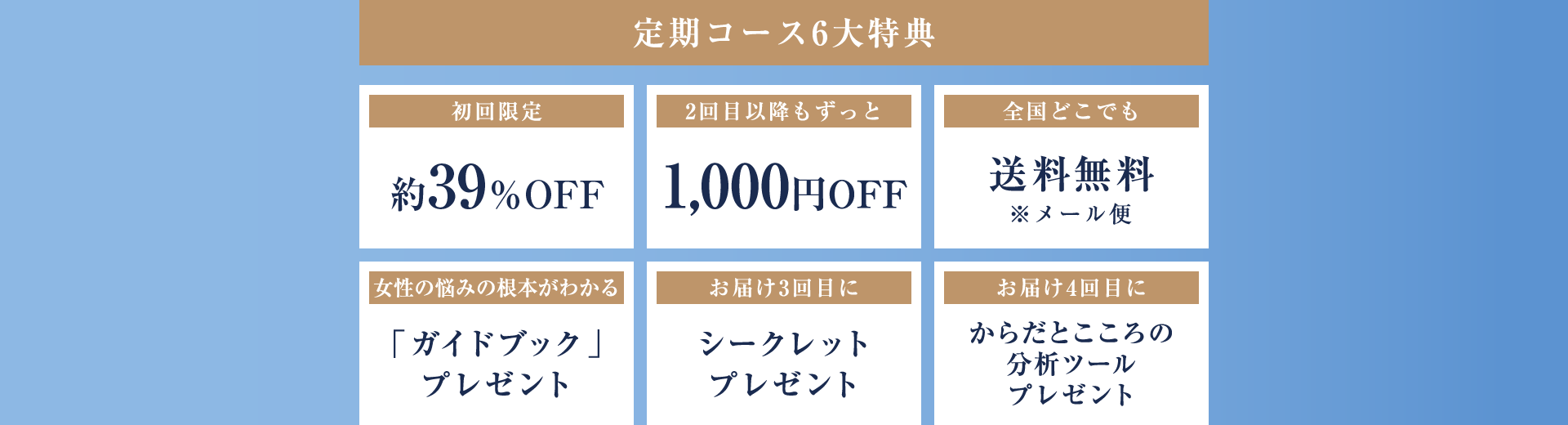 定期コース6大特典