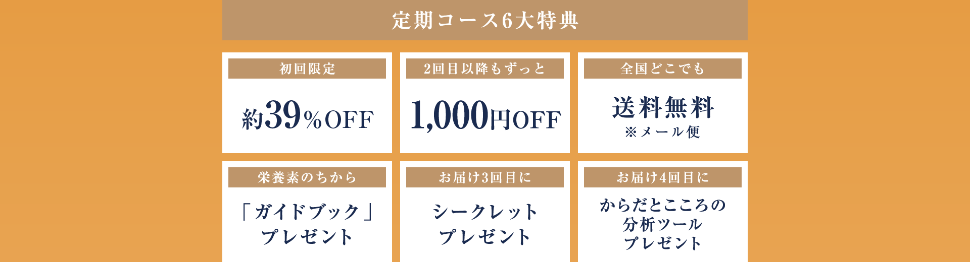 定期コース6大特典
