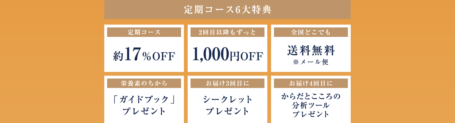 定期コース6大特典