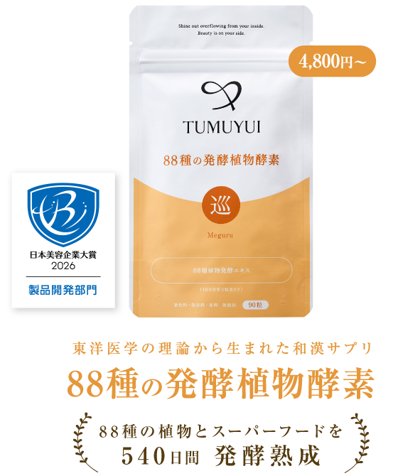東洋医学の理論から生まれた和漢サプリ 88種の発酵植物酵素 初回限定2,980円　88種の植物とスーパーフードを540日間 発酵熟成