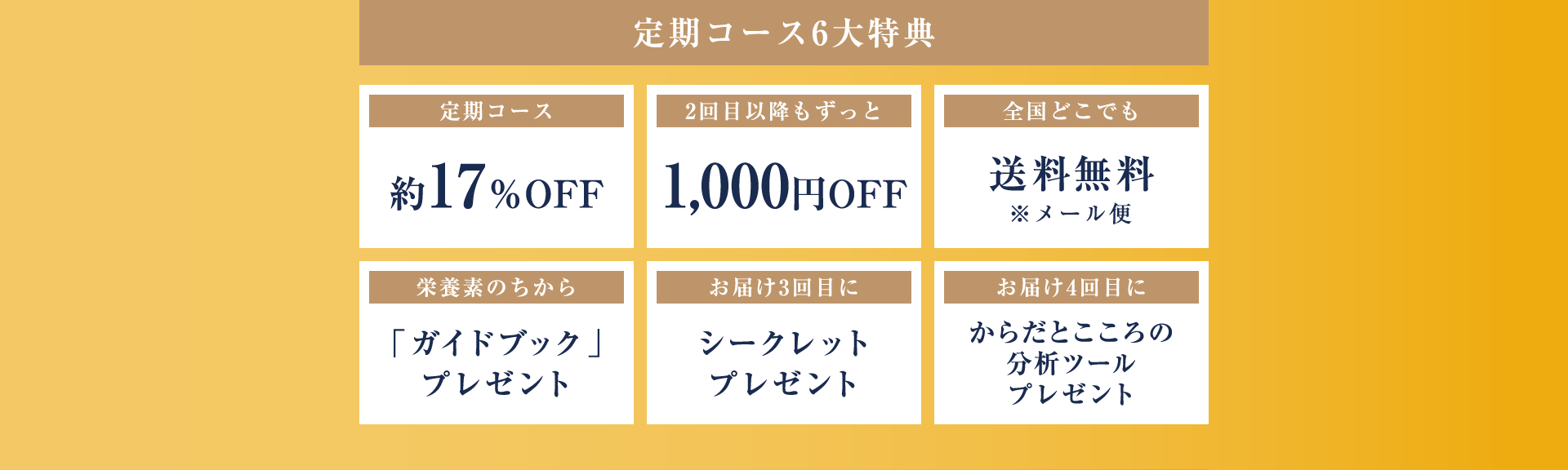 定期コース6大特典