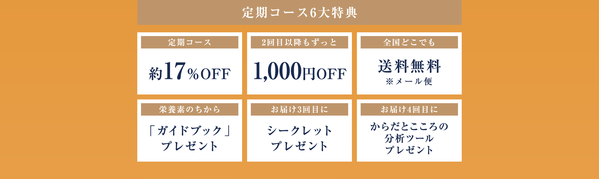 定期コース6大特典