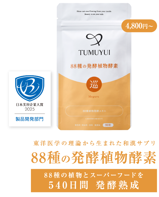 東洋医学の理論から生まれた和漢サプリ 88種の発酵植物酵素 初回限定2,980円　88種の植物とスーパーフードを540日間 発酵熟成