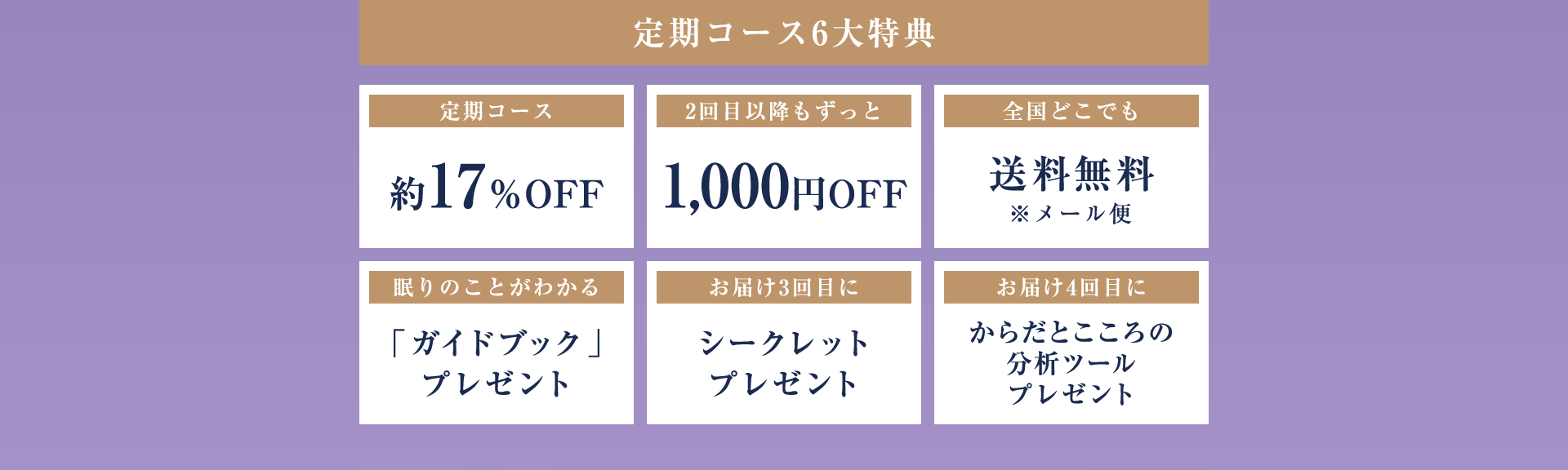 定期コース6大特典