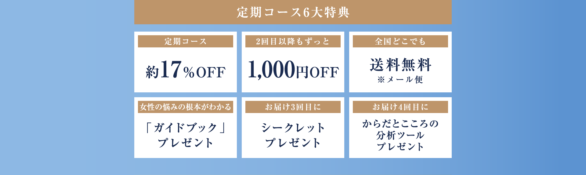 定期コース6大特典