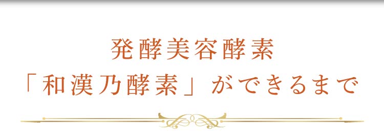 発酵美容酵素「和漢乃酵素」ができるまで