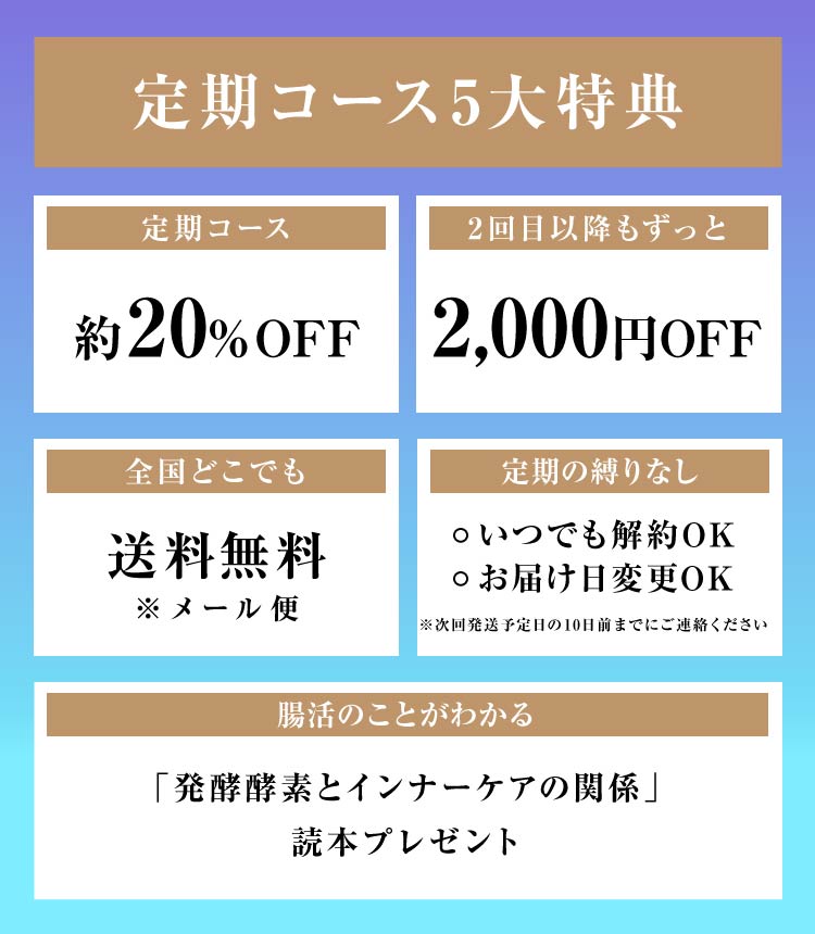 定期コース5大特典