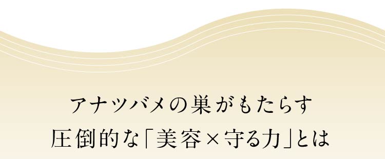 アナツバメの巣がもたらす圧倒的な「美容×守る力」とは