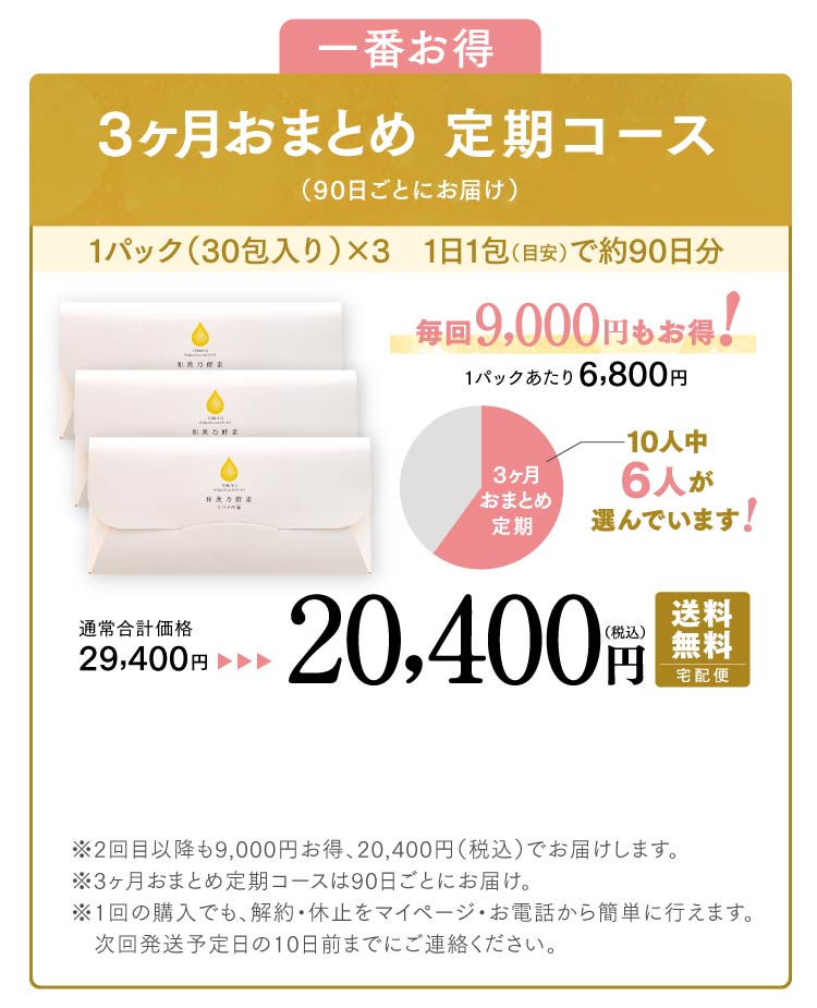 3ヶ月おまとめ 定期コース